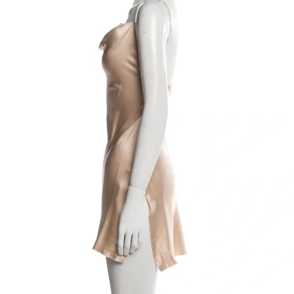 ARE YOU AM I Nude Silk Dress - Picture 2 of 4